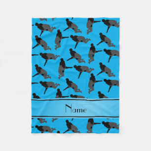 Cobertor De Velo Luta conhecida personalizada dos azul-céu