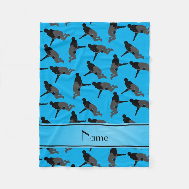 Cobertor De Velo Luta conhecida personalizada dos azul-céu (Frente)