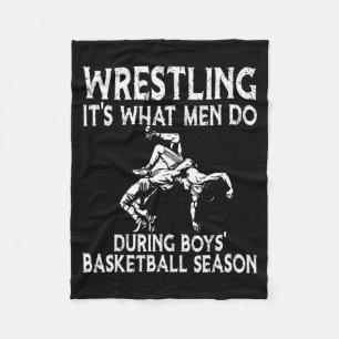 Cobertor De Velo Luta é o que os homens fazem durante o basquete ma