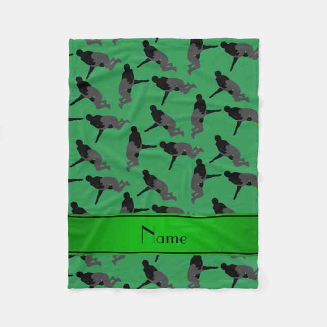 Cobertor De Velo Luta verde conhecida personalizada (Frente)