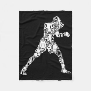 Cobertor De Velo Lutador Boxe Meninos Meninos