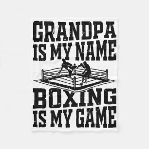 Cobertor De Velo Lutador de Boxe Vovô de Boxe É Meu Nome Boxe É