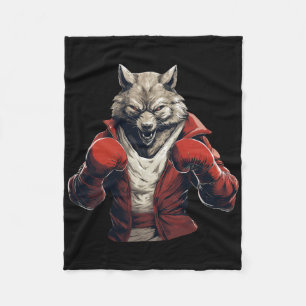 Cobertor De Velo Lutador de boxe Wolf Artes Marciais Mistas Kickbox