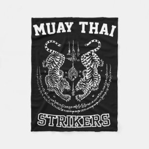 Cobertor De Velo Lutador de Tigre de Muay Thai Kickboxing Sak Yant