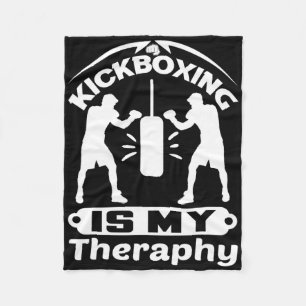 Cobertor De Velo Lutador engraçado dizendo que kickboxing é minha c