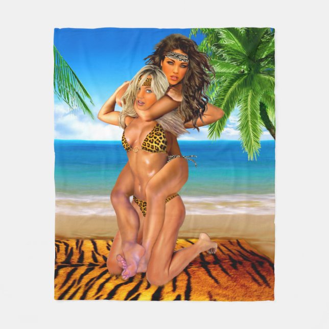 Cobertor De Velo Lutadores Foxy da selva (Frente)