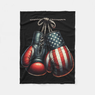Cobertor De Velo Luvas de Boxe da Bandeira dos EUA para Treino de B