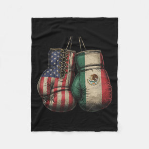 Cobertor De Velo Luvas de Boxe Estilo Vintage com Bandeiras dos EUA