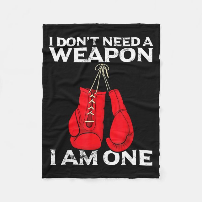 Cobertor De Velo Luvas de Boxe Eu Não Preciso De Um Combate Boxer  (Frente)