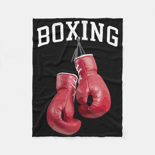Cobertor De Velo Luvas de Boxe Negras Amante de Boxe Kickboxing Box (Frente)