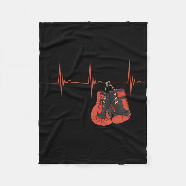 Cobertor De Velo Luvas de Boxe Pulso Ekg Batimento Cardíaco Kickbox (Frente)