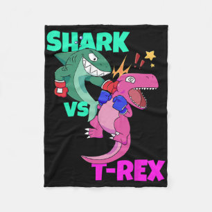 Cobertor De Velo Luvas de Boxe Tubarão Vs Dinossauro T Rex Para Cri