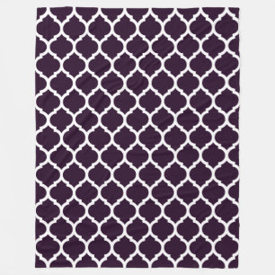 Cobertor De Velo Luxuoso e Rico Roxo Marroquino Quatrefoil
