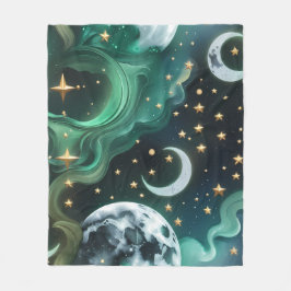 Cobertor De Velo Luxury Emerald Moon Motifs Blanket – Ethereal Jade