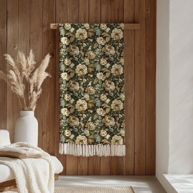 Cobertor De Velo Luxury Green Gold Blanket Chic Pastel Foliage Art (Luxury Green Gold Blanket Chic Pastel Foliage Art)