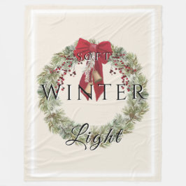 Cobertor De Velo Luz de inverno suave com coroa de Natal