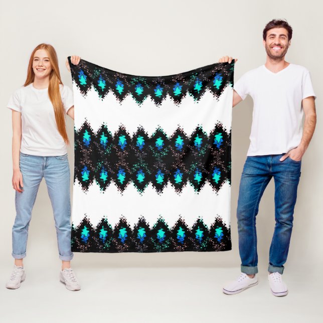 Cobertor De Velo Luz verde tribal sem costura geométrica líquida (In Situ)