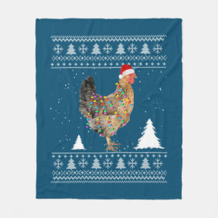 Cobertor De Velo Luzes de frango com pijama de Natal do Papai Noel