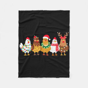 Cobertor De Velo Luzes de Natal de Frango Camponesa Amante de Anima