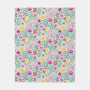 Cobertor De Velo Luzes de Protea Floral Block Impressão Millefleur