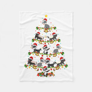 Cobertor De Velo Luzes de Texugo Natal Papai Noel Texugo Árvore de