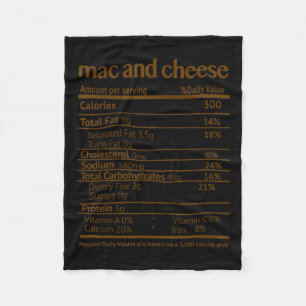 Cobertor De Velo Mac E Queijo Fatos De Nutrição De Comidas Engraçad