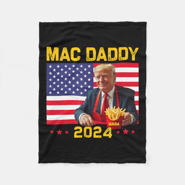 Cobertor De Velo Mac Pai Engraçado Fazer Trump Fries Mega Donald Tr (Frente)