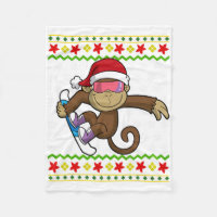 Macaco de Natal Feio Snowboard Snowboard Snowb