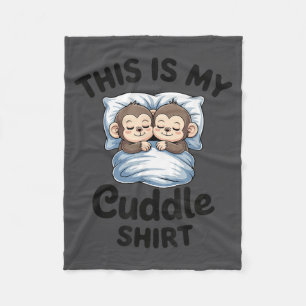 Cobertor De Velo Macaco Fofo Casal Dormindo Isto É Meu Abraço