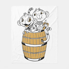 Cobertor De Velo Macaco tribal da Cartoon