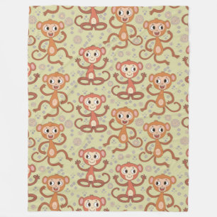 Cobertor De Velo Macacos bonitos dos desenhos animados