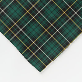 Cobertor De Velo MacAlpine Clan Green e Black Tartan