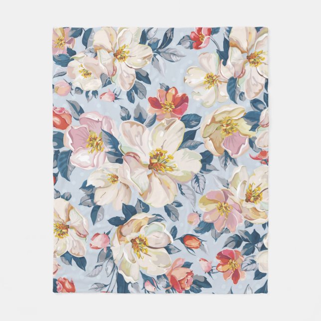 Cobertor De Velo Maçaneira florescente, padrão de elegância. (Frente)