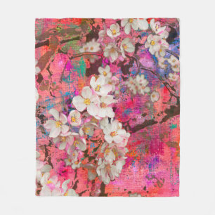 Cobertor De Velo Maçaneira florescente, pintura e suportes mistos