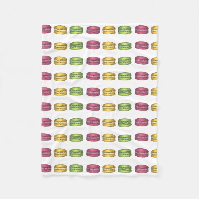 Cobertor De Velo Macaron Cookies Pastelaria Francesa Patisserie (Frente)