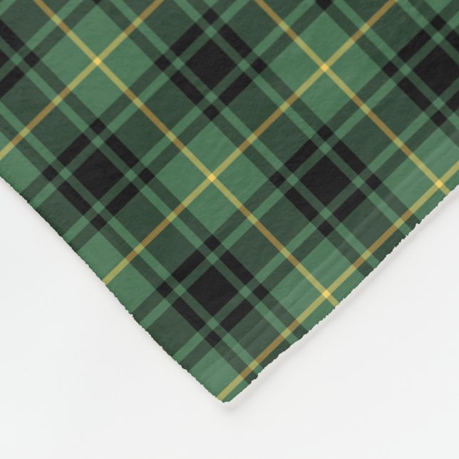 Cobertor De Velo MacArthur Clan Black e Green Tartan (Quina)