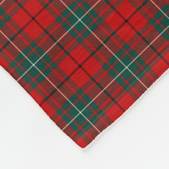 Cobertor De Velo MacAulay Clan Red e Green Tartan (Quina)
