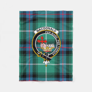 Cobertor De Velo MacDonald Tartan, Badge & Crest Blanket