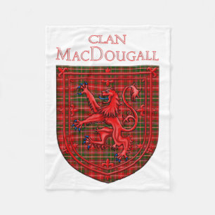Cobertor De Velo MacDougall Tartan - Xadrez escocesa - Lion Rampant