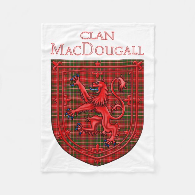 Cobertor De Velo MacDougall Tartan - Xadrez escocesa - Lion Rampant (Frente)