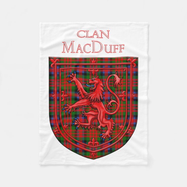 Cobertor De Velo MacDuff Tartan - Xadrez escocesa Rampant (Frente)