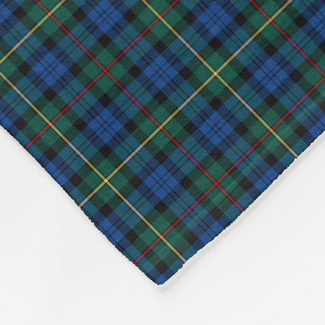 Cobertor De Velo MacEwan Clan Royal Blue e Green Tartan (Quina)