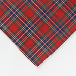 Cobertor De Velo MacFarlane Clan Red e Royal Blue Tartan