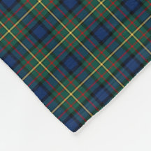 MacLaren Clan Dark Blue, Verde e Amarelo Tartan
