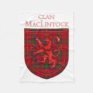 Cobertor De Velo MacLintock Tartan - Xadrez escocesa - Lion Rampant