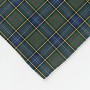Cobertor De Velo MacMillan Clan Blue e Green Hunting Tartan