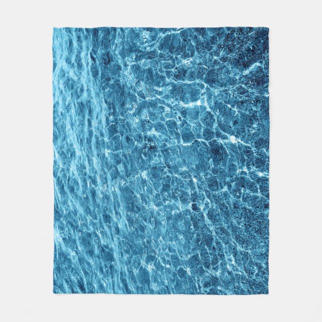 Cobertor De Velo Macro Bubbling Blue Sea Photo (Frente)
