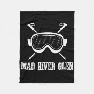 Cobertor De Velo Mad River Glen Vermont Rustic Ski Skier Gog