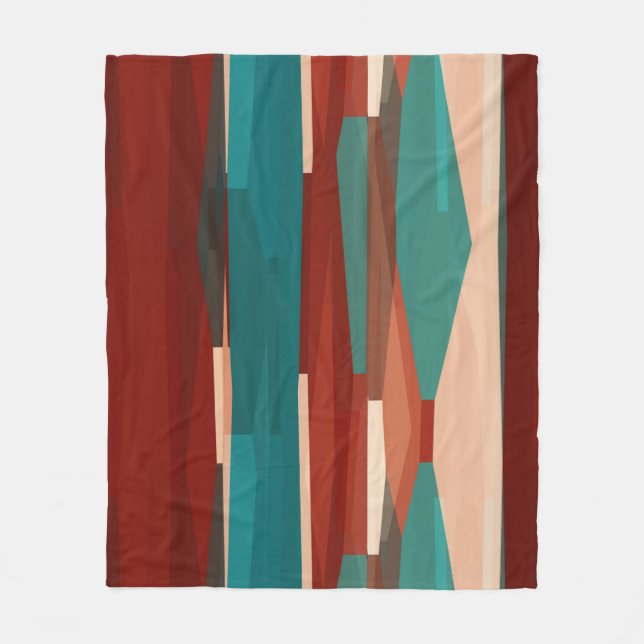 Cobertor De Velo Madeira e Turquesa (Frente)