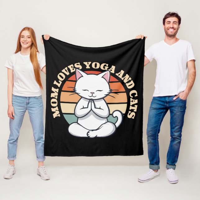 Cobertor De Velo Mãe Ama Gatos e Yoga (In Situ)